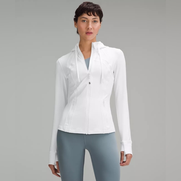 lululemon athletica Jackets & Blazers - Lululemon 10 White Hooded Define Jacket